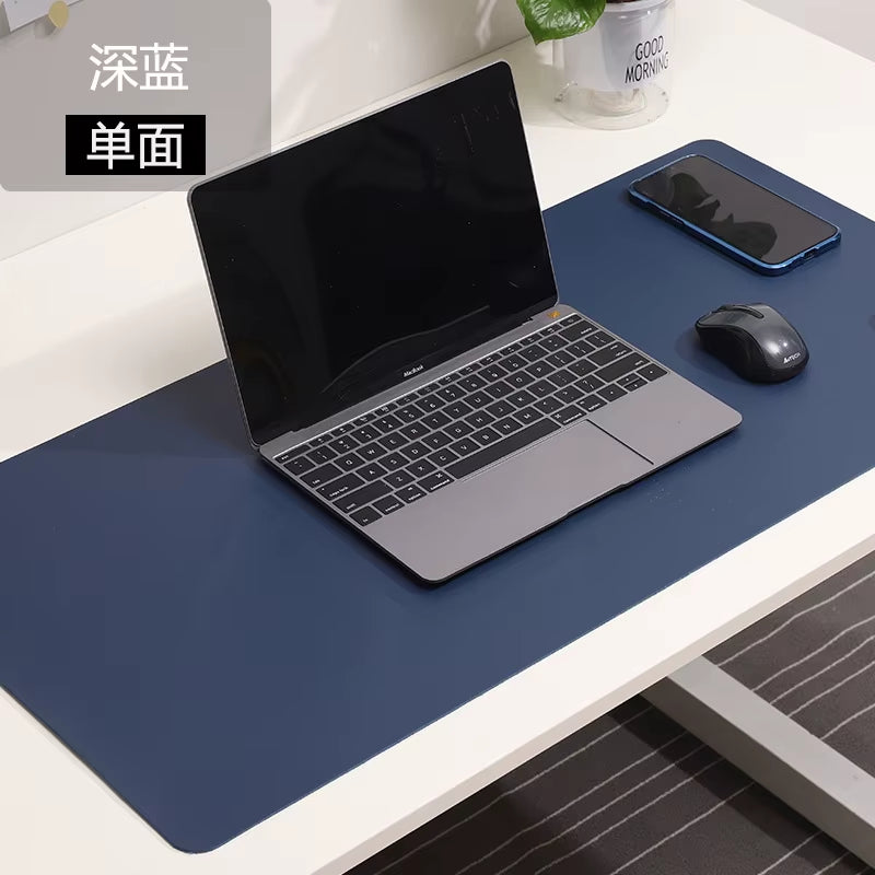 White Mousepad Portable Mouse Pad Large Gaming Waterproof Non-Slip PU Suede Desk Mat Computer Keyboard Desk Pad Mats