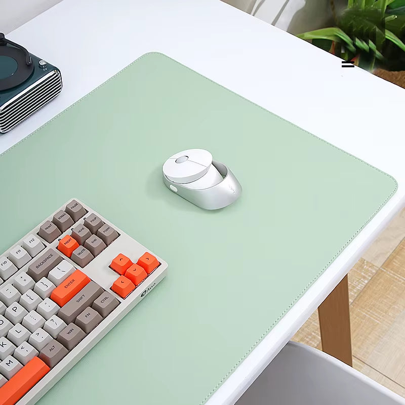 White Mousepad Portable Mouse Pad Large Gaming Waterproof Non-Slip PU Suede Desk Mat Computer Keyboard Desk Pad Mats