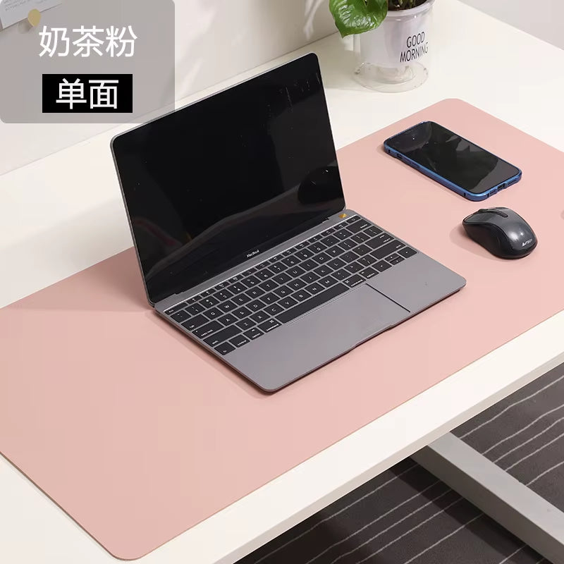 White Mousepad Portable Mouse Pad Large Gaming Waterproof Non-Slip PU Suede Desk Mat Computer Keyboard Desk Pad Mats