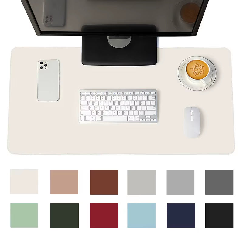 White Mousepad Portable Mouse Pad Large Gaming Waterproof Non-Slip PU Suede Desk Mat Computer Keyboard Desk Pad Mats