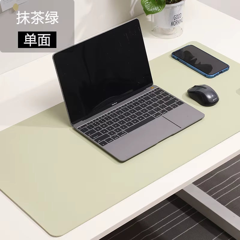 White Mousepad Portable Mouse Pad Large Gaming Waterproof Non-Slip PU Suede Desk Mat Computer Keyboard Desk Pad Mats