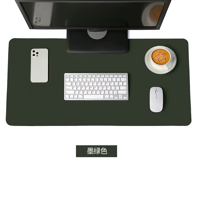 White Mousepad Portable Mouse Pad Large Gaming Waterproof Non-Slip PU Suede Desk Mat Computer Keyboard Desk Pad Mats