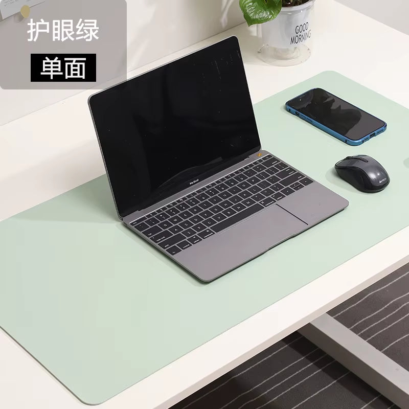 White Mousepad Portable Mouse Pad Large Gaming Waterproof Non-Slip PU Suede Desk Mat Computer Keyboard Desk Pad Mats