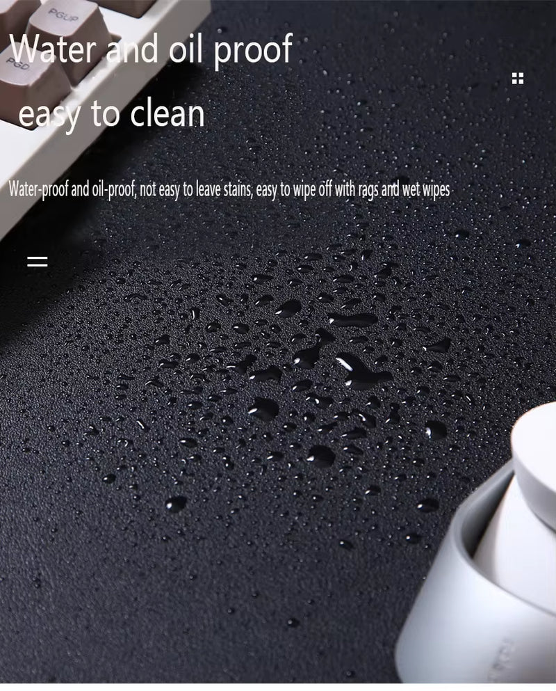 White Mousepad Portable Mouse Pad Large Gaming Waterproof Non-Slip PU Suede Desk Mat Computer Keyboard Desk Pad Mats