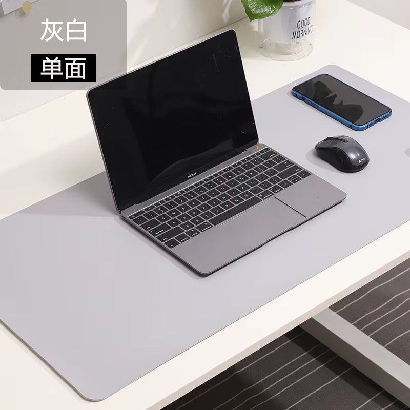 White Mousepad Portable Mouse Pad Large Gaming Waterproof Non-Slip PU Suede Desk Mat Computer Keyboard Desk Pad Mats